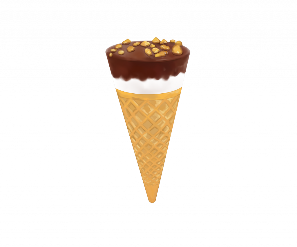 チョココーンアイスクリームのフリーイラスト このいろ日記